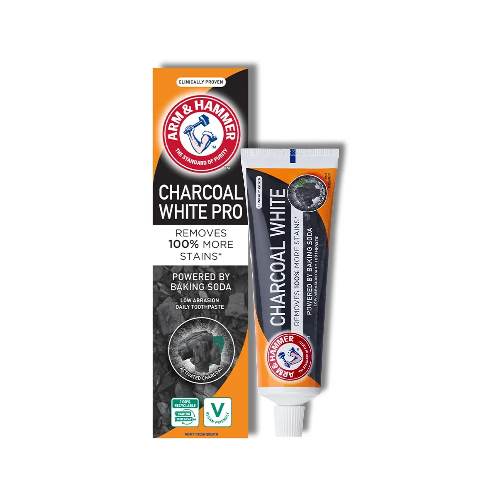 Arm & Hammer Charcoal White Pro Toothpaste 75ml- Arm Hammer Charcoal White Pro Toothpaste 75ml