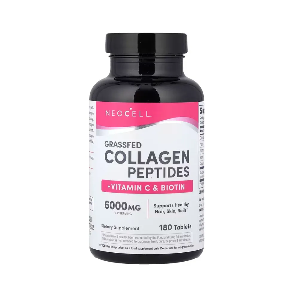 NeoCell, Grassfed Collagen Peptides + Vitamin C & Biotin, 180 Tablets NeoCell Grassfed Collagen Peptides Vitamin C Biotin 180 Tablets